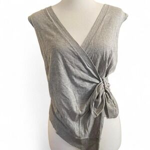 BCBG MaxAzria grey sleeveless blouse